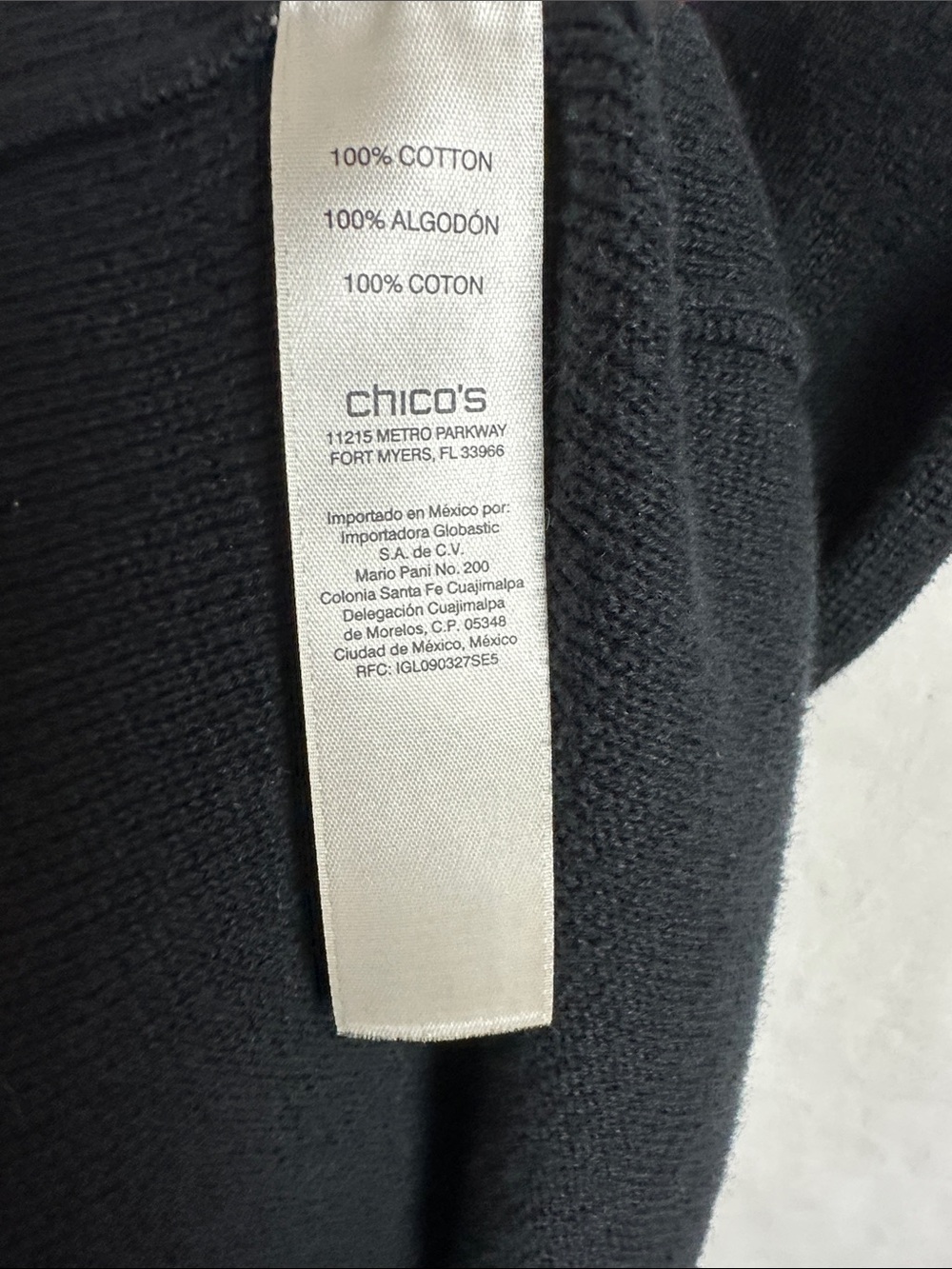 Chico’s black heavyweight long open front vest, size 3 (XL) - Picture 5 of 6